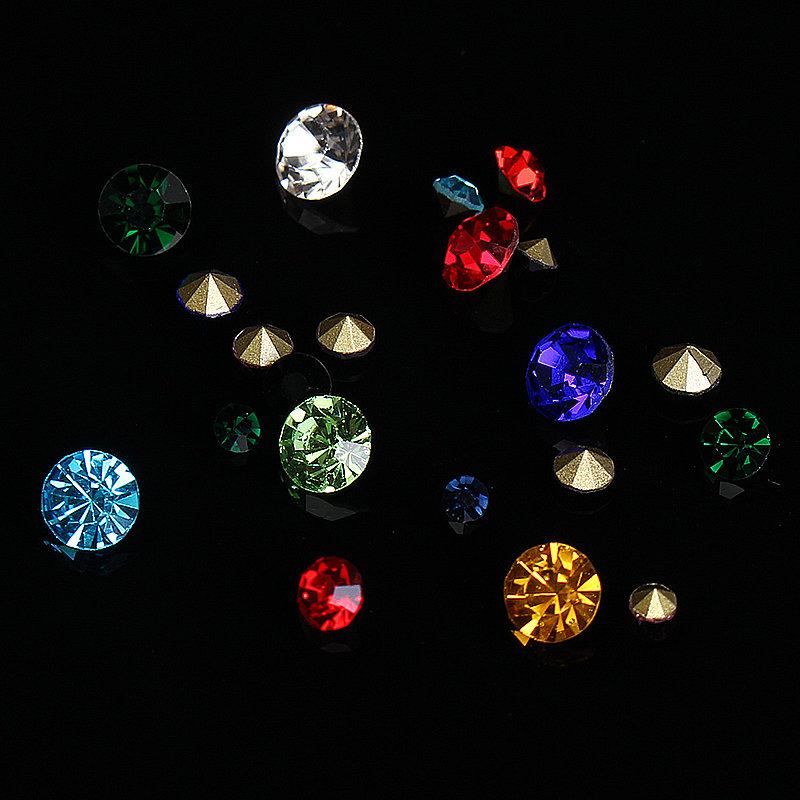 1200 Τμχ Διακοσμητικά Νυχιών Στρας Stud Colorful Shiny Clear