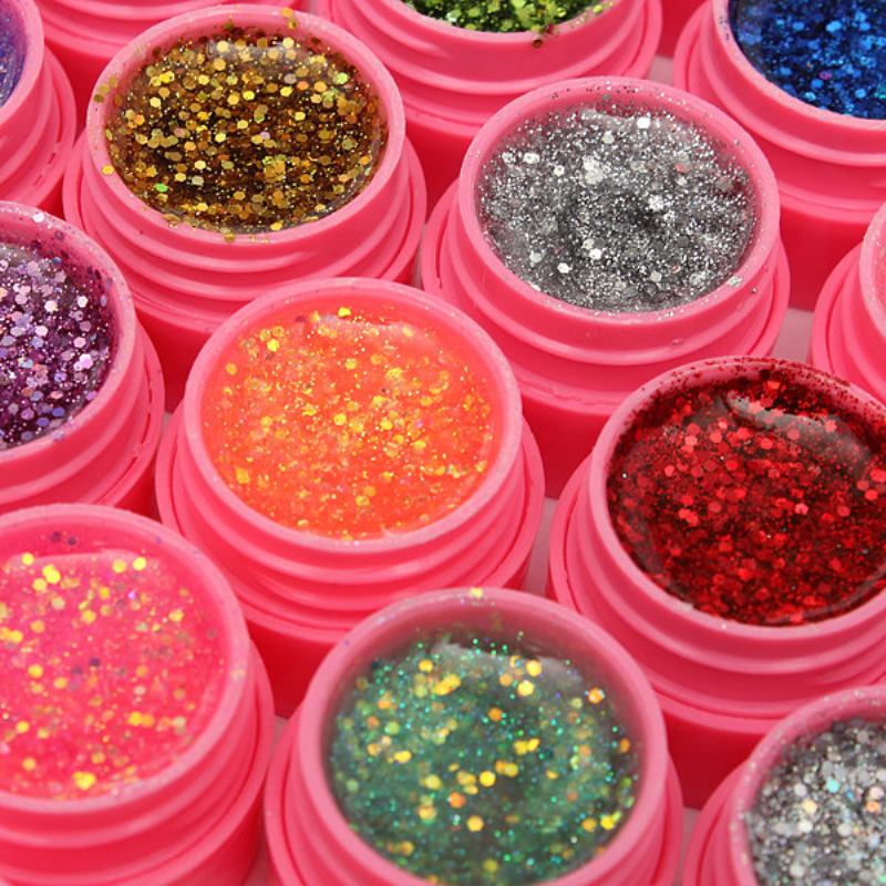 36pcs Mix Colors Shining Glitter Acrylic Uv Gel Builder Polish Set