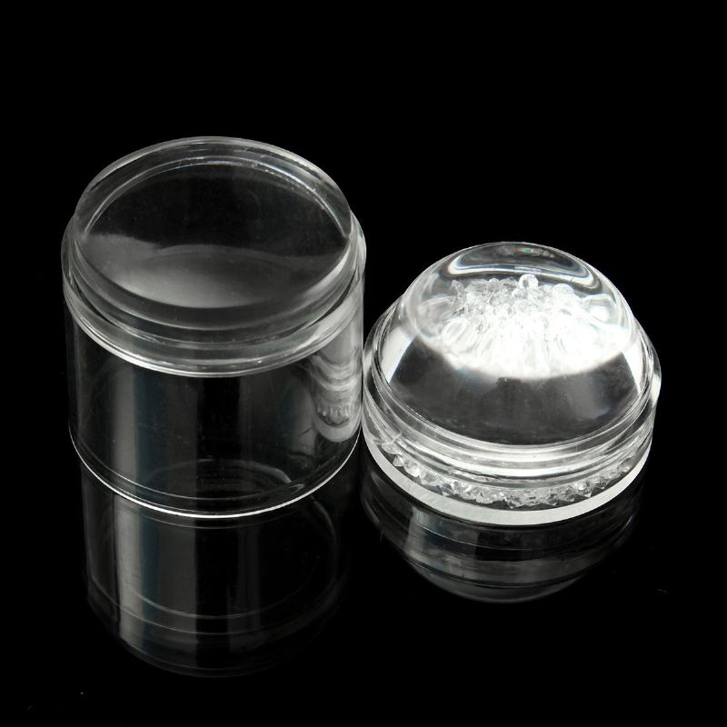 3pcs/kit Dual Head Clear Nail Art Stamper Jelly Silicone Rhinestone Cap Scrapers