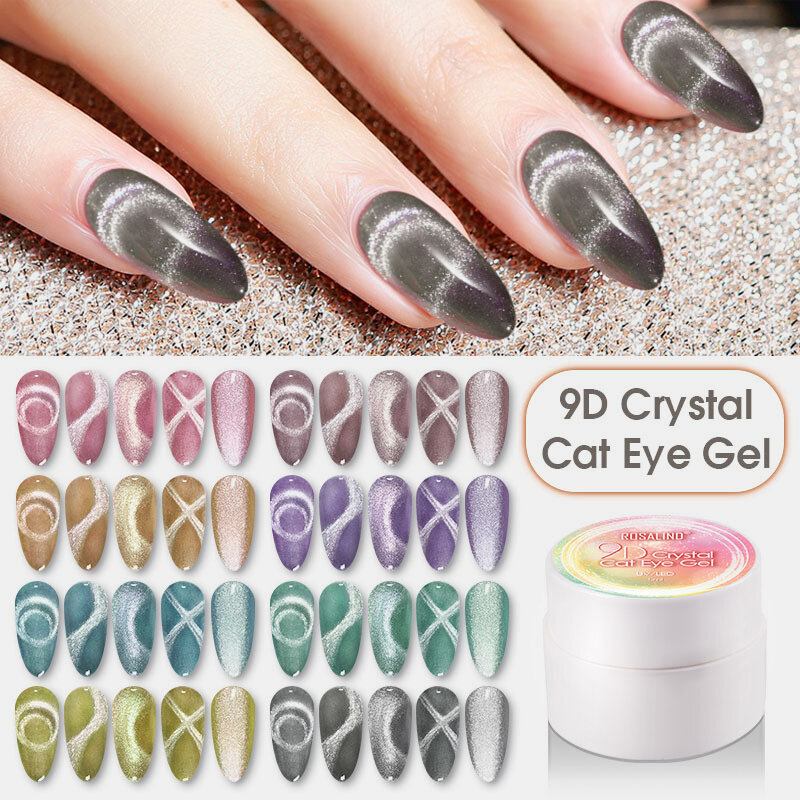 5ml 9d Crystal Cat Eye Gel Nail Art Design Varnish Soak-off Gel Uv Led Lamp Cured Polish Gel