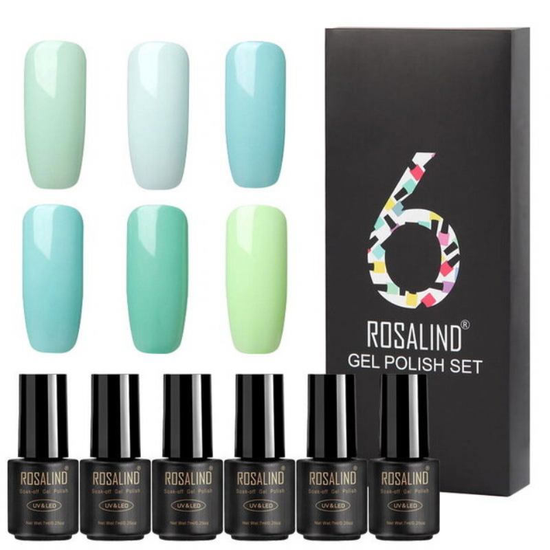 6 Τεμ./κιτ Σετ Τζελ Για Βερνίκια Νυχιών Color Nail Extension Gel Κιτ Βάσης Μανικιούρ