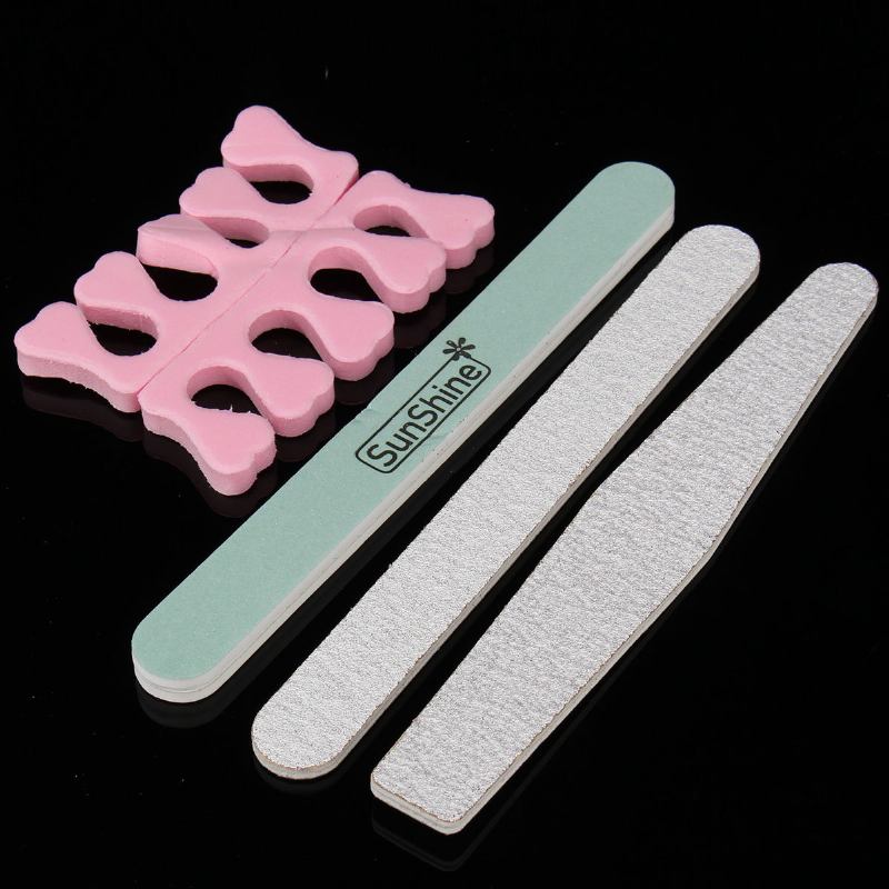 Acrylic Powder Glitter Nail Art Tools Kit Nails Brush False Finger Pump Σετ