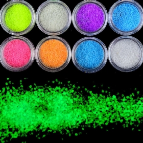 Dancingnail 7 Colors Halloween Luminous Nails Powder Fluorescent Glow Toys Διακόσμηση Σκόνη