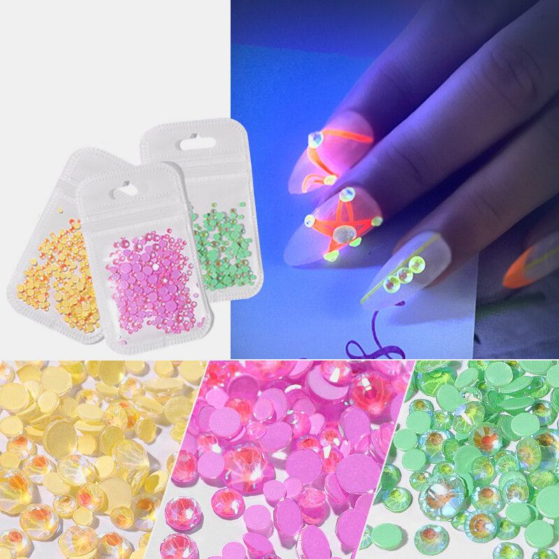 Διακοσμήσεις Με Στρας Με 8 Χρώματα Φωτεινό Κρύσταλλο Μικτού Μεγέθους 3d Manicure Glitter Diamond Jewelly