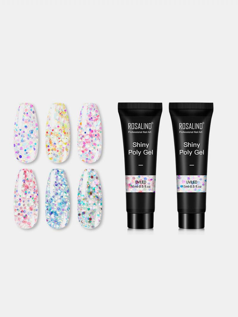 Γυαλιστερό Poly Glitter Extension Gel Nails Art Design Semi Permanent Uv Gel Builder All For Manicure Gellak Nail Gel