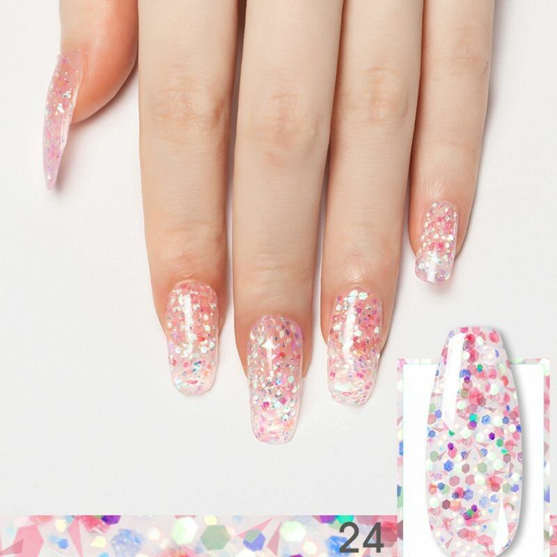 Γυαλιστερό Poly Glitter Extension Gel Nails Art Design Semi Permanent Uv Gel Builder All For Manicure Gellak Nail Gel