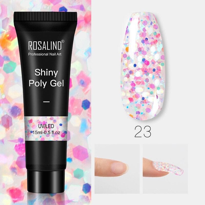 Γυαλιστερό Poly Glitter Extension Gel Nails Art Design Semi Permanent Uv Gel Builder All For Manicure Gellak Nail Gel