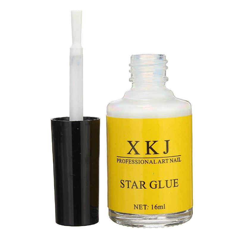 Λευκή Κόλλα Nail Art Glue Transfer Tips Αυτοκόλλητο Galaxy Star Foil 16ml