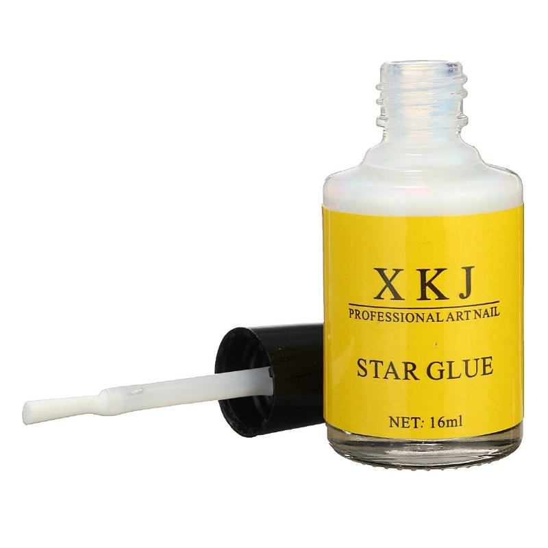 Λευκή Κόλλα Nail Art Glue Transfer Tips Αυτοκόλλητο Galaxy Star Foil 16ml