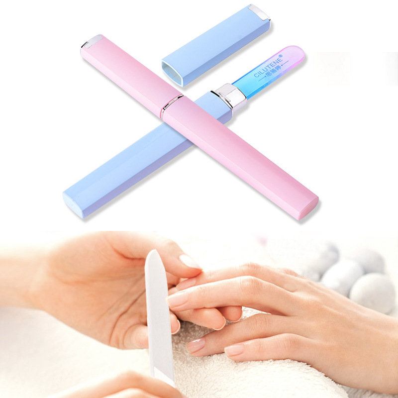 Λίμα Νυχιών Από Σκληρυμένο Γυαλί Princess Pink Nail Buffer Block Pedicure Manicure Buffing Polish Beauty