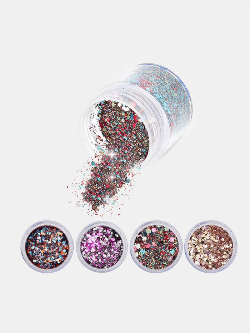 Nail Art Glitter Dust Powder Sequins Tips Τρισδιάστατη Διακόσμηση Μανικιούρ