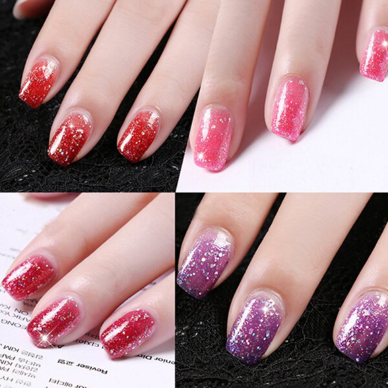 Rosalind 12 Χρώματα Uv Gel Polish Glitter Sequins Soak Off Uv Led Lamp Nail Art Μακράς Διαρκείας 7ml