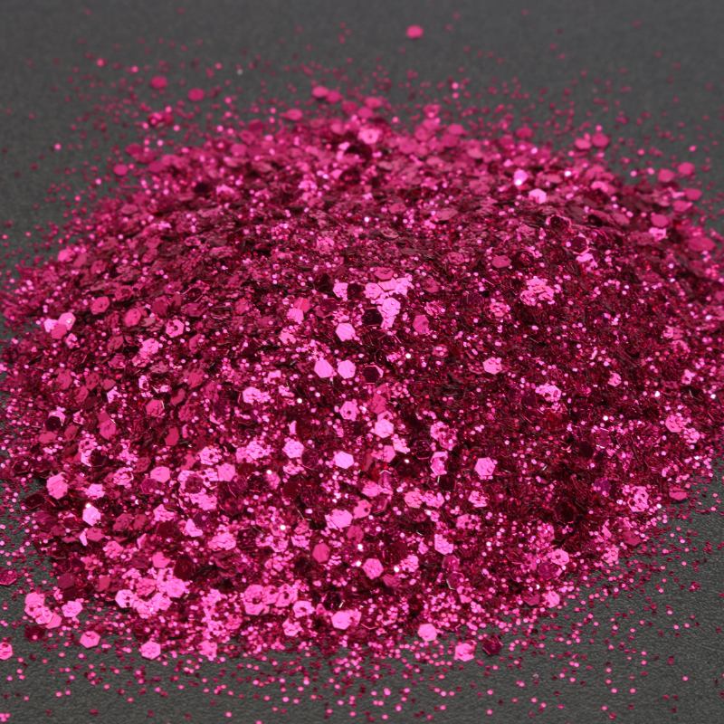 Rose Red Shining Mixed Glitter Powder Sequins Διακόσμηση Νυχιών Dust Mermaid Effect