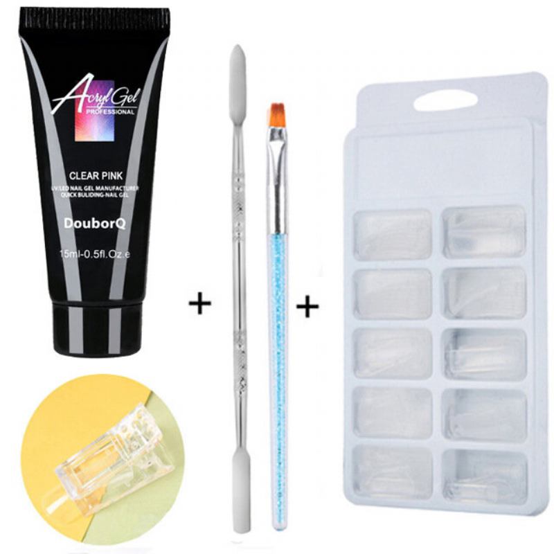 Σετ Ζελέ 4 Τμχ Για Επέκταση Νυχιών Soak Off Quick Builder Crystal Gel Nail Art Kit