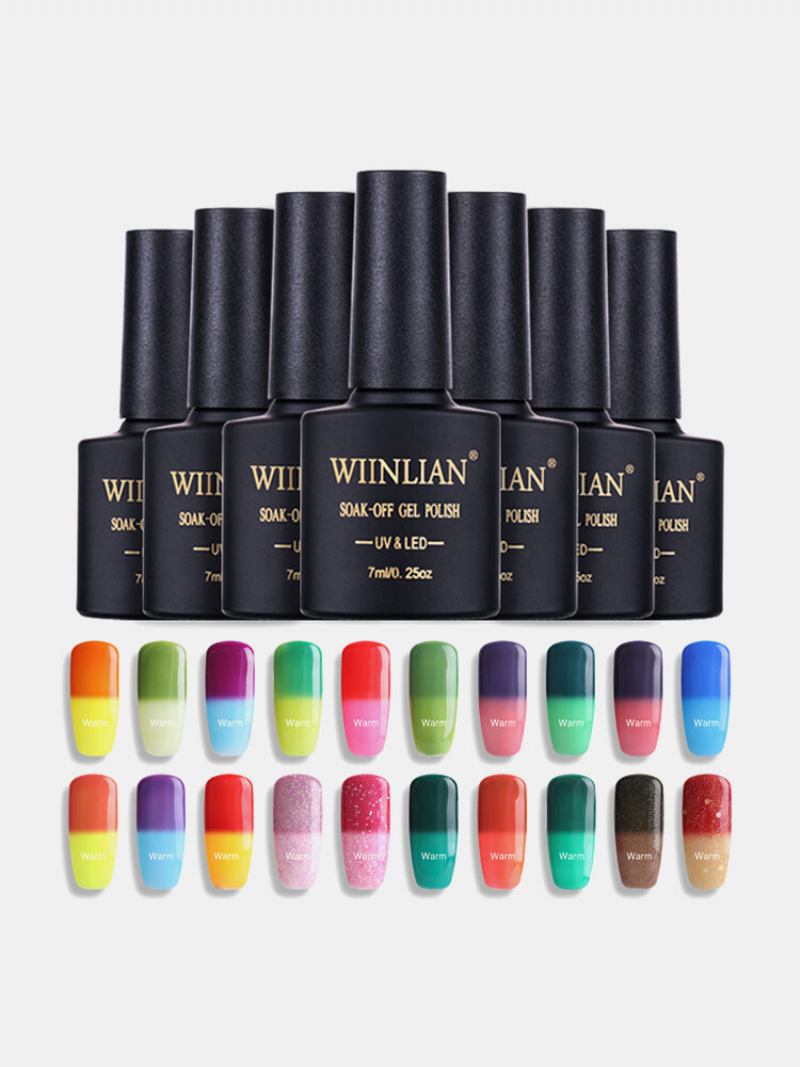 Θερμικό Uv Gel Βερνίκι Νυχιών Long Lasting Shimmer Θερμοκρασία Αλλαγή Χρώματος