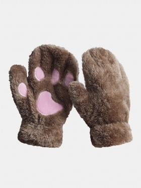 Γάντια Cat Claw Με Μισό Δάχτυλο Ζεστά Βελούδινα