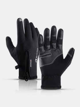 Unisex Fleece Screen Touchable Αδιάβροχο Χειμερινό Υπαίθριο Keep Warm Αδιάβροχα Γάντια Ποδηλασίας Με Πλήρες Δάχτυλο
