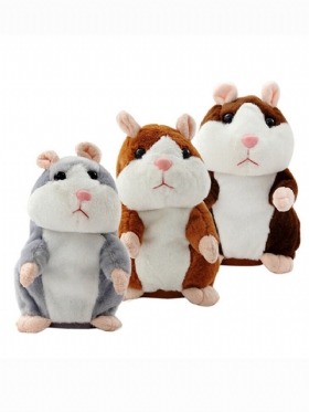 16/18 Εκ. Lovely Talking Hamster Λούτρινο Παιχνίδι Cute Speak Sound Record Toys
