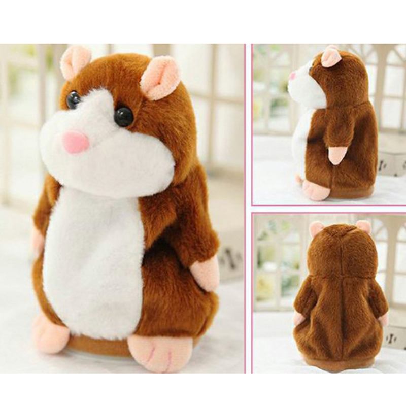 16/18 Εκ. Lovely Talking Hamster Λούτρινο Παιχνίδι Cute Speak Sound Record Toys