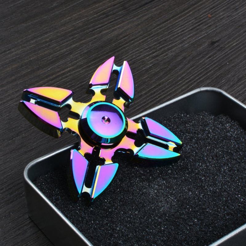 4 Point Rainbow Αλουμίνιο Fidget Hand Spinner Finger Toy Edc Focus Kids Adult