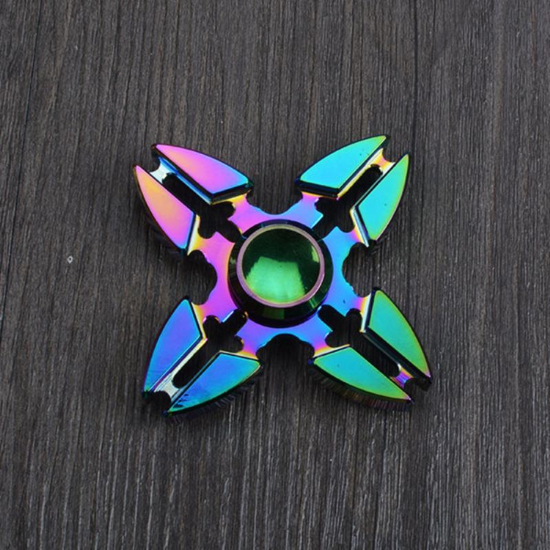 4 Point Rainbow Αλουμίνιο Fidget Hand Spinner Finger Toy Edc Focus Kids Adult