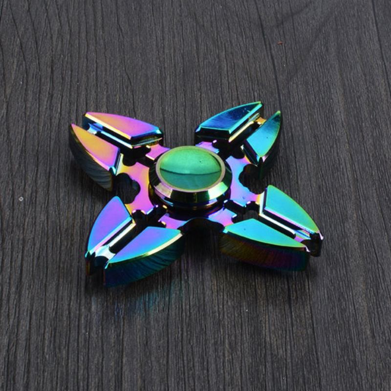 4 Point Rainbow Αλουμίνιο Fidget Hand Spinner Finger Toy Edc Focus Kids Adult