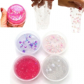 4 Τεμ Kiibru Slime Pearl Star Glitter Simulated Crystal Mud Jelly Plasticine Stress Relief Gift Game