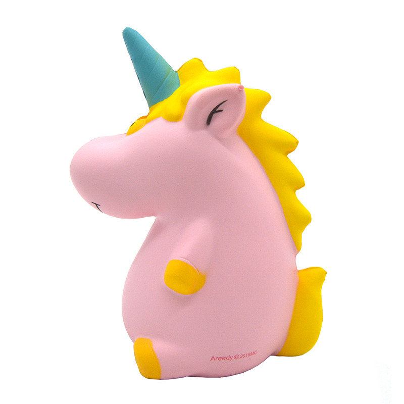 Areedy Squishy Baby Unicorn 14cm*10cm*8cm Super Slow Rising Cute Pink Scented Original Package