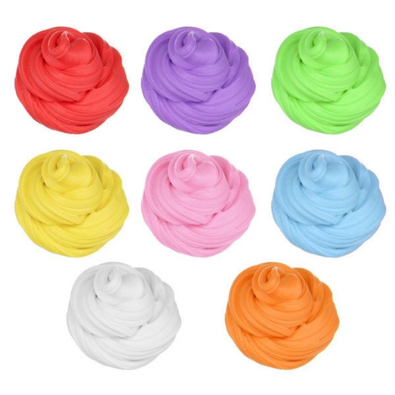 Candyfloss Fluffy Floam Slime Clay Putty Stress Relieve Kids Gag Δώρο Παιχνίδι 8 Χρώμα