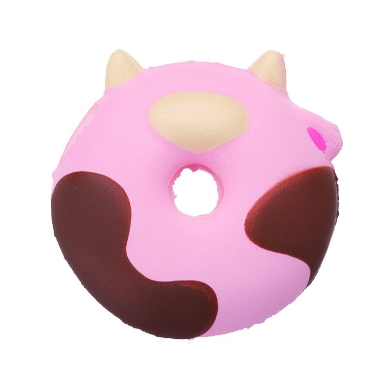 Cartoon Cow Donut Cake Squishy Slow Rising Collection Δώρο Μαλακό Παιχνίδι Με Συσκευασία