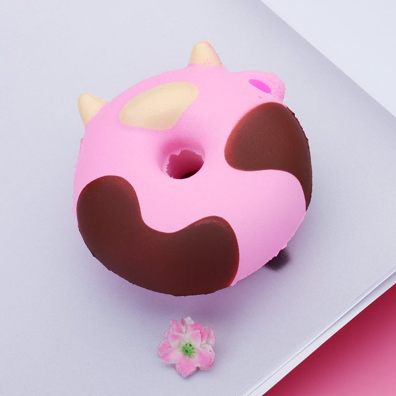 Cartoon Cow Donut Cake Squishy Slow Rising Collection Δώρο Μαλακό Παιχνίδι Με Συσκευασία