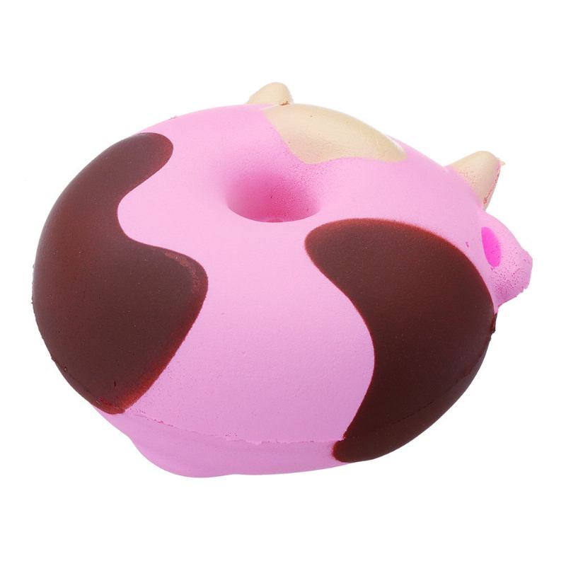 Cartoon Cow Donut Cake Squishy Slow Rising Collection Δώρο Μαλακό Παιχνίδι Με Συσκευασία