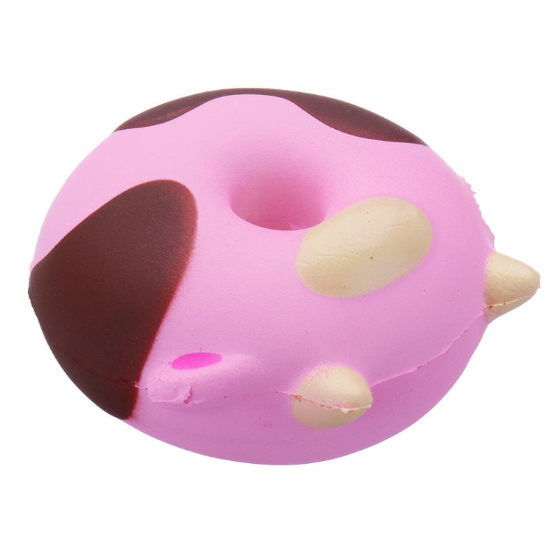 Cartoon Cow Donut Cake Squishy Slow Rising Collection Δώρο Μαλακό Παιχνίδι Με Συσκευασία