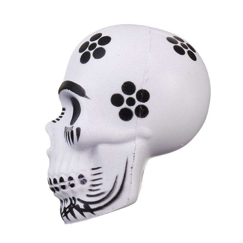 Chameleon Squishy Skull Skeleton Head 10cm Halloween Decor Slow Rising With Packaging Gift Game