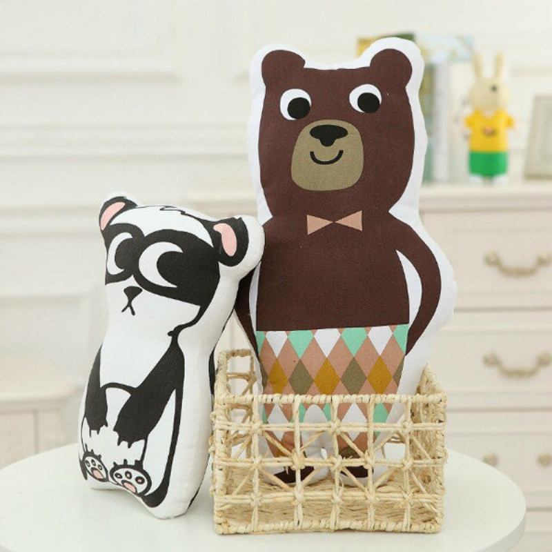 Cool Robot Panda Brown Bear Throw Μαξιλάρι Καναπές-κρεβάτι Αυτοκίνητο Βαμβακερό Γραφείου