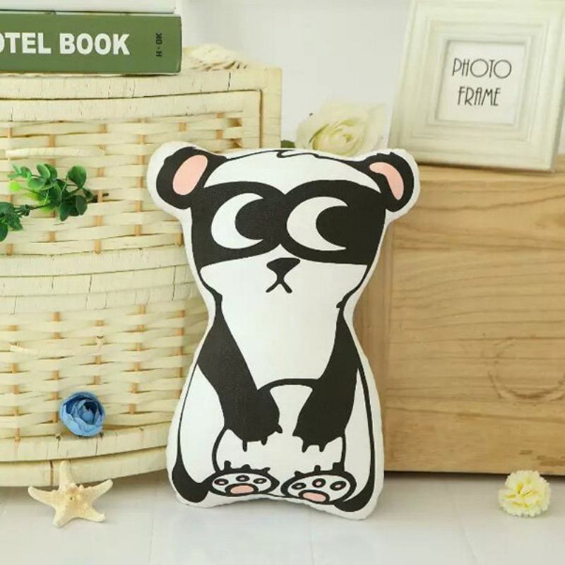 Cool Robot Panda Brown Bear Throw Μαξιλάρι Καναπές-κρεβάτι Αυτοκίνητο Βαμβακερό Γραφείου