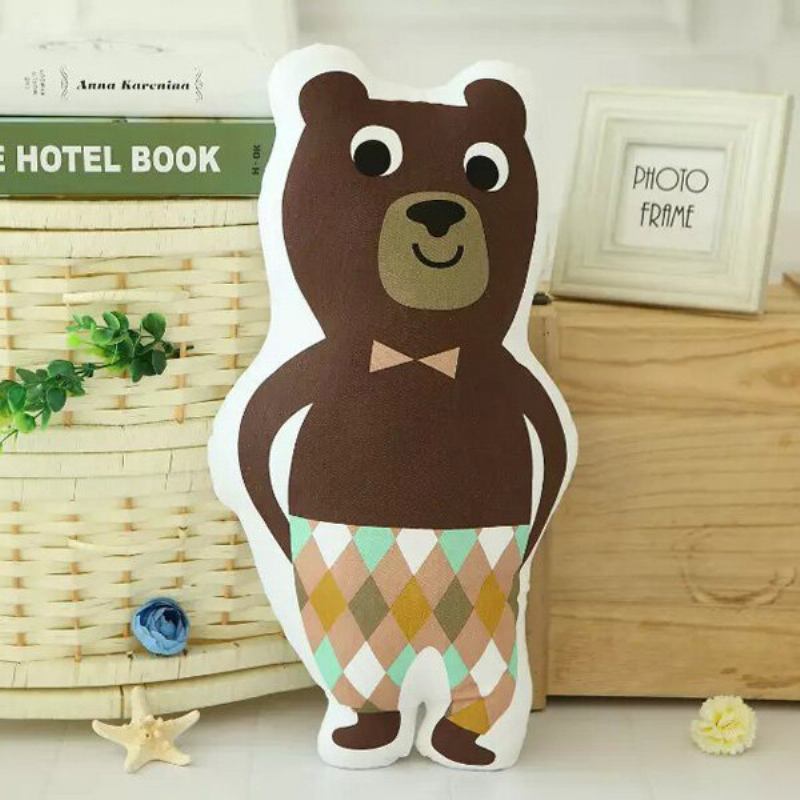 Cool Robot Panda Brown Bear Throw Μαξιλάρι Καναπές-κρεβάτι Αυτοκίνητο Βαμβακερό Γραφείου