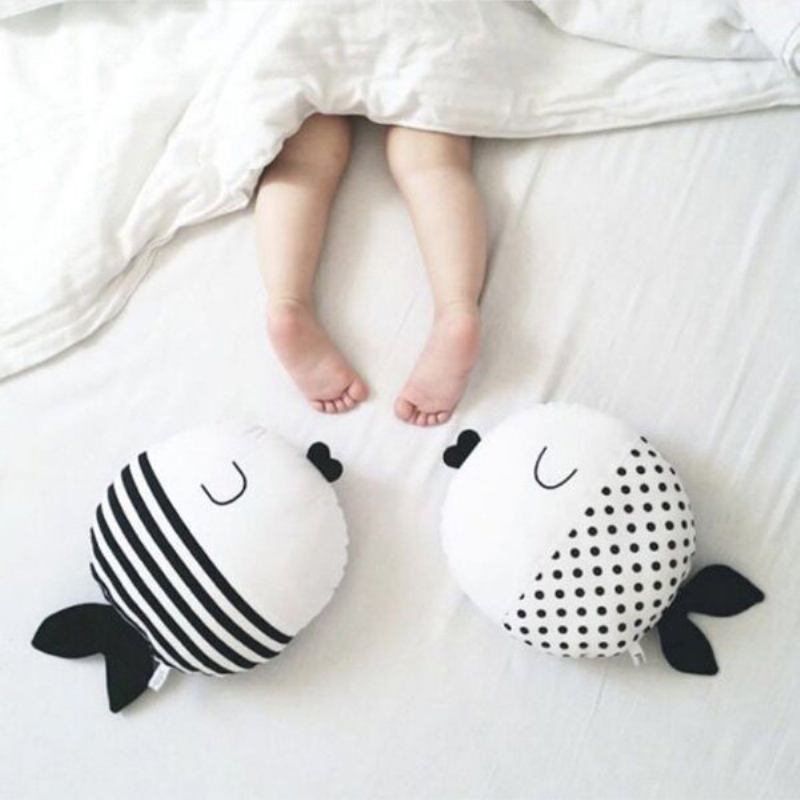 Cute Dot Kiss Fish Throw Μαξιλάρι Βαμβακερό Υφασμάτινο Καναπέ Κρεβατιού Αυτοκινήτου Διακόσμηση Σπιτιού