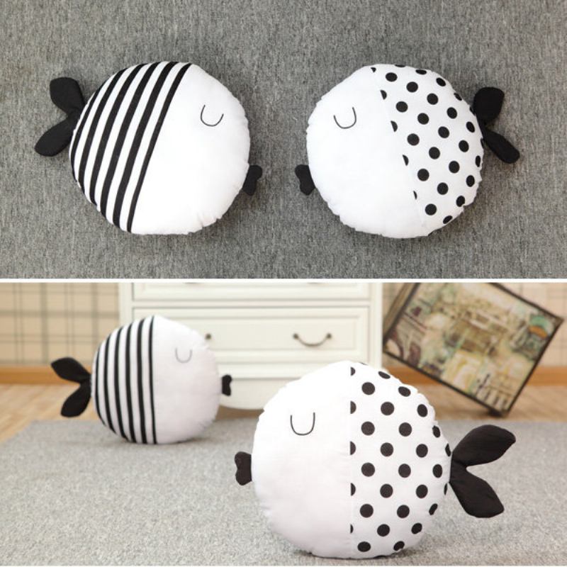 Cute Dot Kiss Fish Throw Μαξιλάρι Βαμβακερό Υφασμάτινο Καναπέ Κρεβατιού Αυτοκινήτου Διακόσμηση Σπιτιού