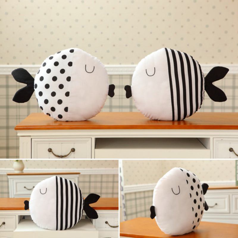 Cute Dot Kiss Fish Throw Μαξιλάρι Βαμβακερό Υφασμάτινο Καναπέ Κρεβατιού Αυτοκινήτου Διακόσμηση Σπιτιού