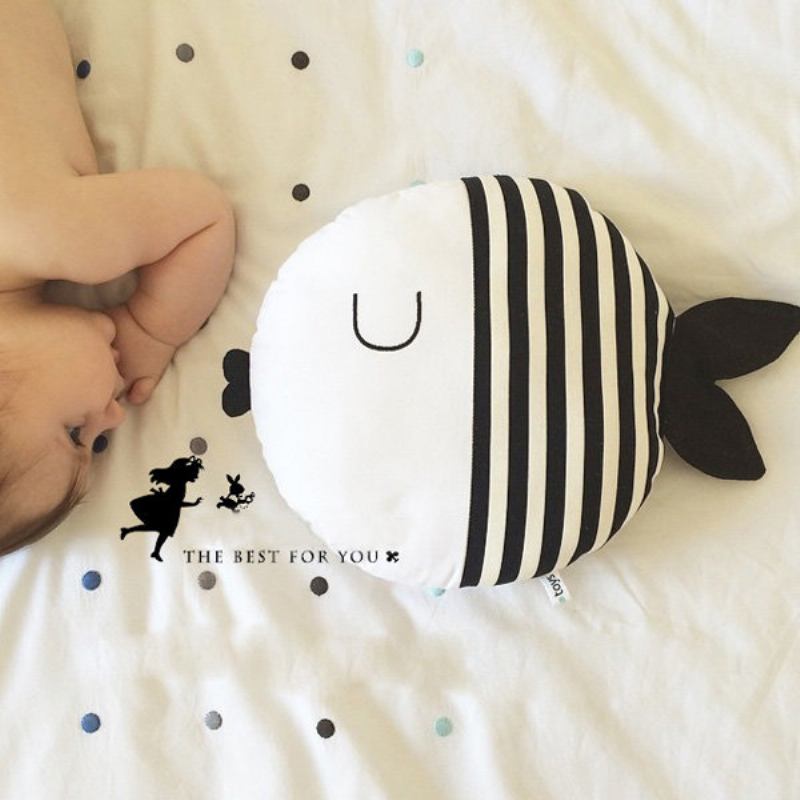 Cute Dot Kiss Fish Throw Μαξιλάρι Βαμβακερό Υφασμάτινο Καναπέ Κρεβατιού Αυτοκινήτου Διακόσμηση Σπιτιού