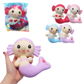 Cutie Squishy Mermaid Toys Scented Bread Cake Super 19cm Soft Slow Rising Original Packaging