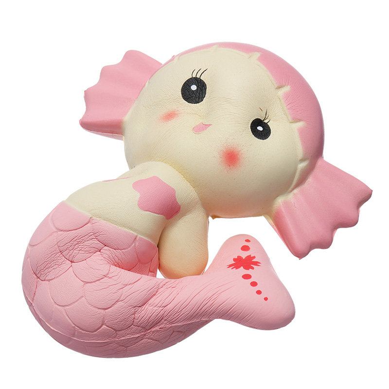 Cutie Squishy Mermaid Toys Scented Bread Cake Super 19cm Soft Slow Rising Original Packaging