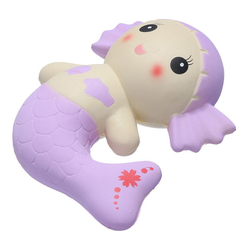 Cutie Squishy Mermaid Toys Scented Bread Cake Super 19cm Soft Slow Rising Original Packaging