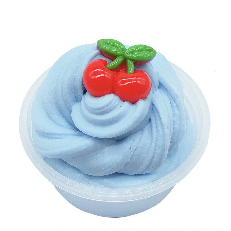 Diy Fruit Slime Fluffy Cotton Mud Πολύχρωμο Cup Cake Clay 100ml