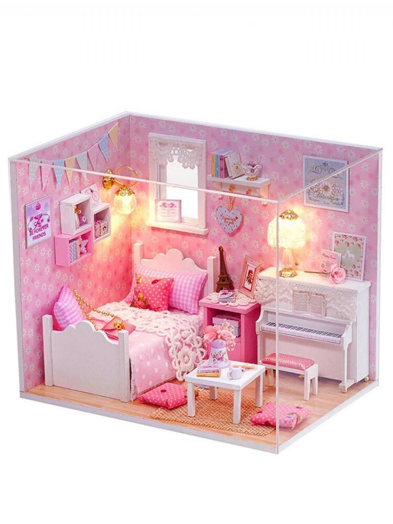 Diy Handcraft Dollhouse Miniature Dolls House My Little Angels Δωμάτιο Πιάνου