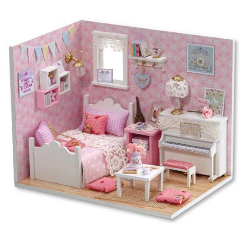 Diy Handcraft Dollhouse Miniature Dolls House My Little Angels Δωμάτιο Πιάνου