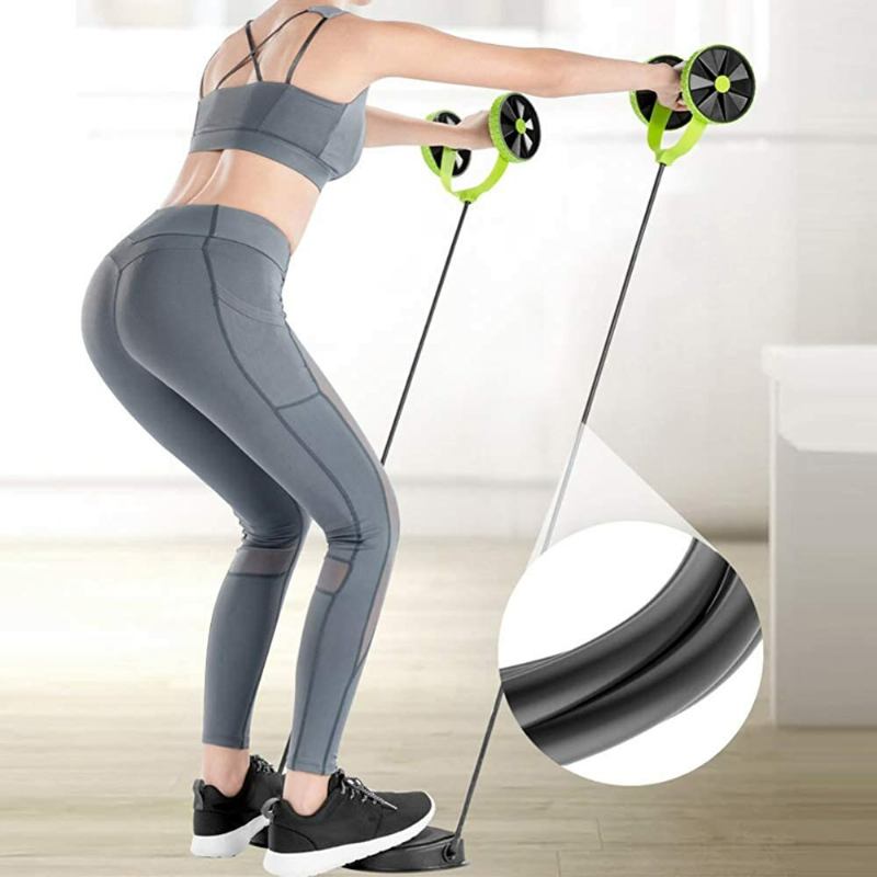 Double Wheel Ab Roller Sport Core Fitness Εξοπλισμός Κοιλιακών Ασκήσεων Εκπαιδευτής Αδυνατίσματος Μέσης Προπονητές Στο Σπίτι Γυμναστήριο