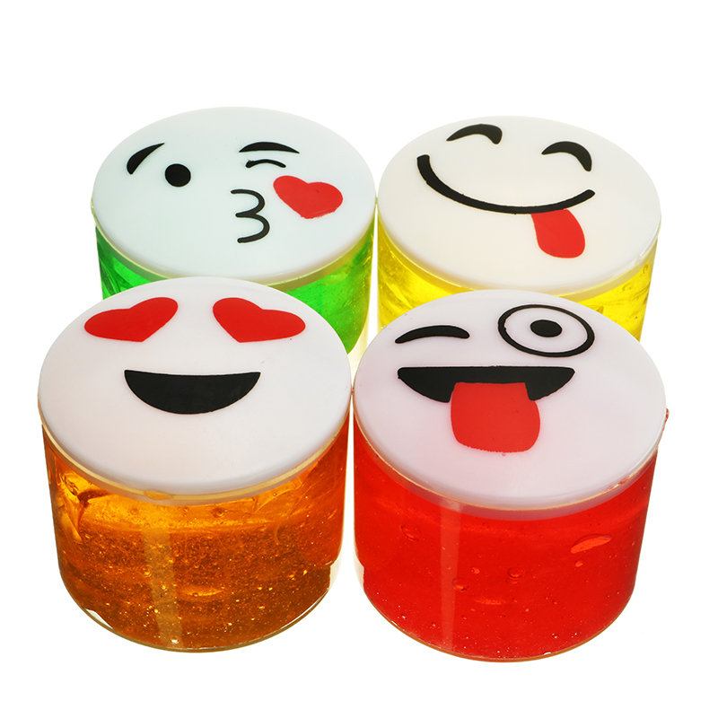 Emoji Face Slime Cup Μπουκάλι Κρυστάλλινη Λάσπη Random Kids Adults Δώρο Ανακουφιστικό Από Το Άγχος Παιχνίδι Αποσυμπίεσης