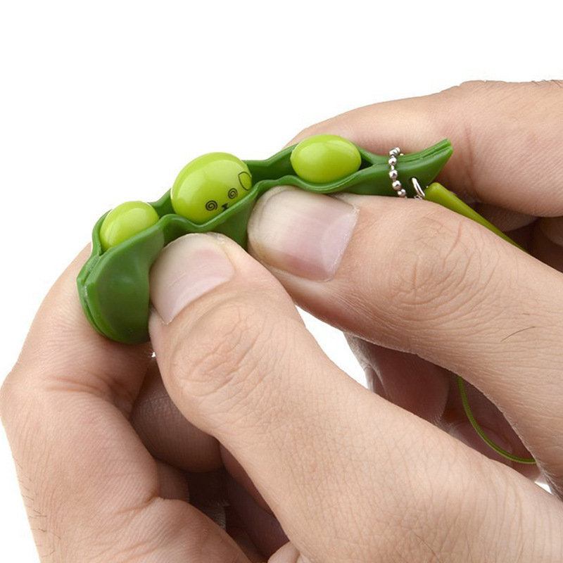 Extrusion Bean Toy Mini Squishy Soft Toys Μενταγιόν Anti Stress Ball Squeeze Gadgets